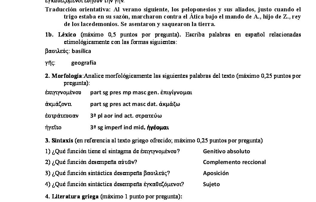 Griego – solución