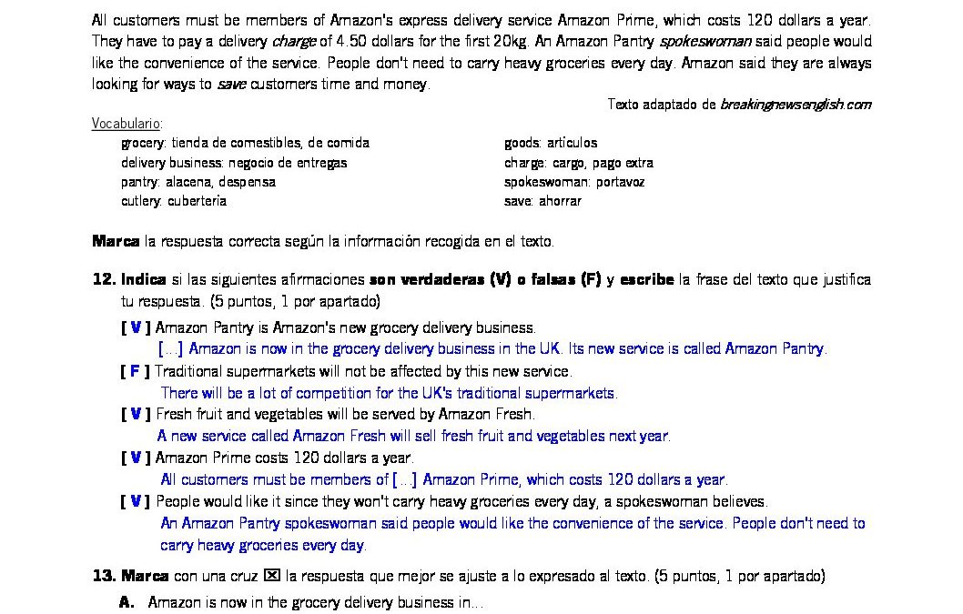 Inglés – solución