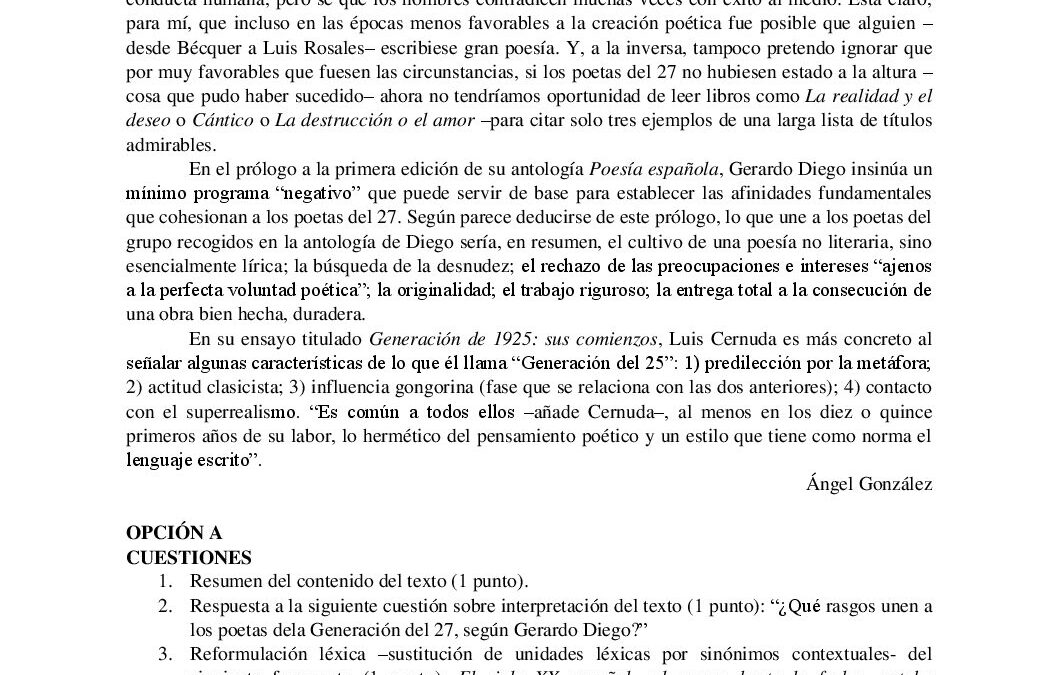 Lengua castellana y literatura – solución